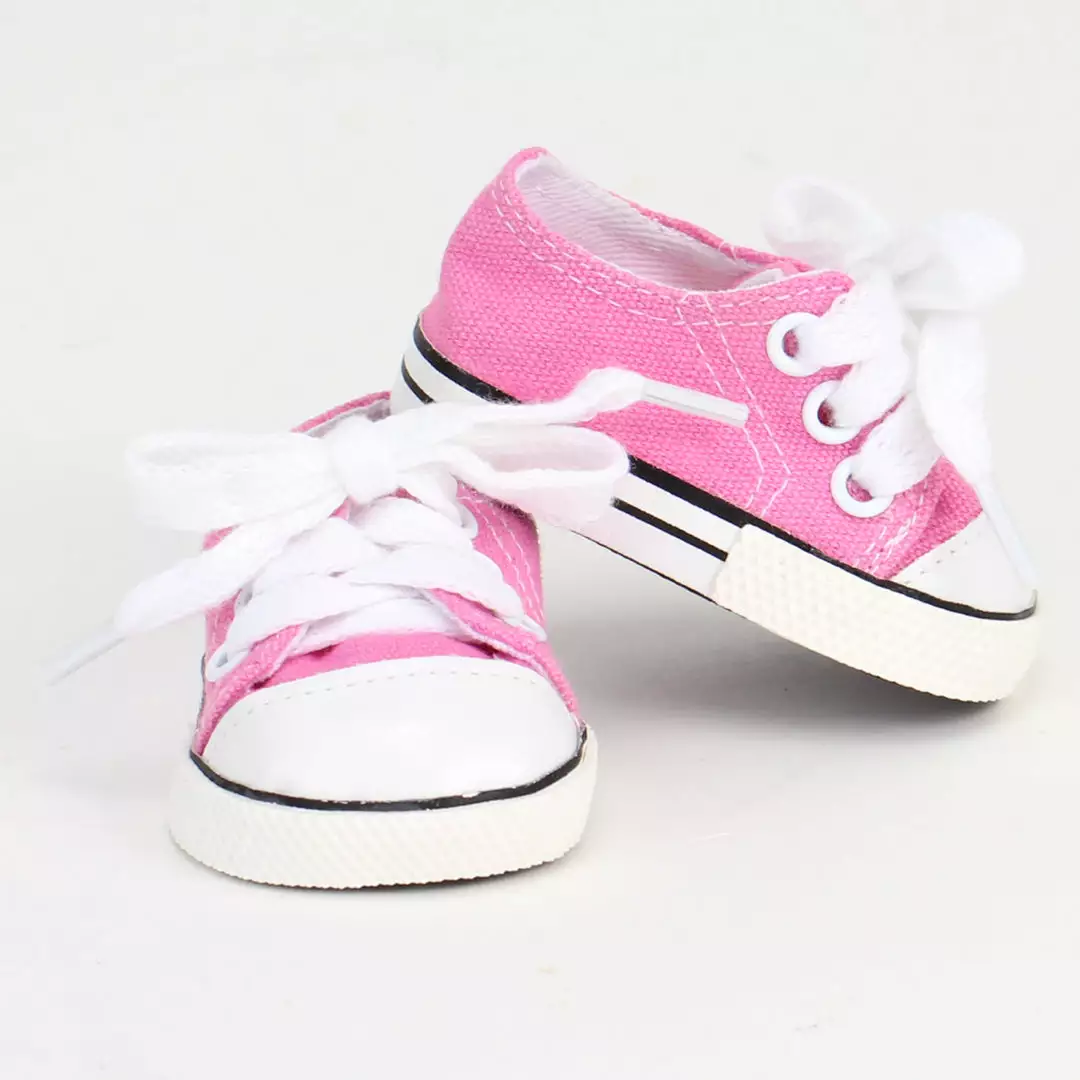 TeamsonUS Sophia's Light Pink Canvas Sneaker Shoe With Laces For 18" Dolls 4 TeamsonUS Sophia's Light Pink Canvas Sneaker Shoe With Laces For 18" Dolls
