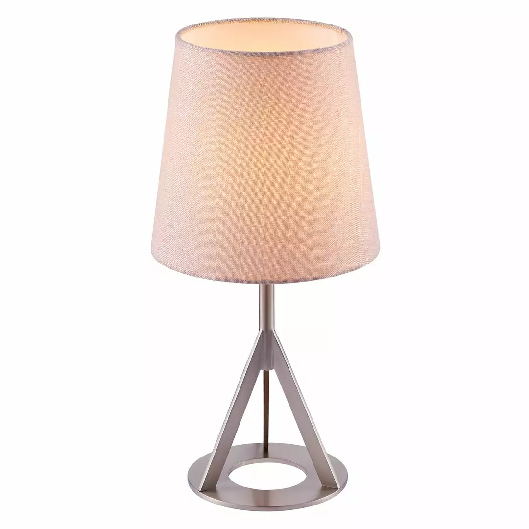 TeamsonUS Teamson Home Aria 15" Modern Table Lamp With Round Shade, Brass/Khaki 3 TeamsonUS Teamson Home Aria 15" Modern Table Lamp With Round Shade, Brass/Khaki