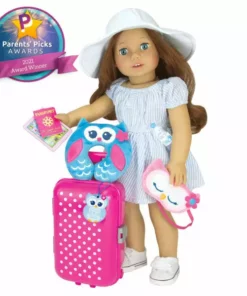 TeamsonUS Sophia's Travel Accessories Plus Suitcase Set For 18" Dolls