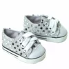 TeamsonUS Sophia's Silver Sequin Sneaker Shoes With Laces For 18" Dolls Kids 1 TeamsonUS Sophia's Silver Sequin Sneaker Shoes With Laces For 18" Dolls Kids