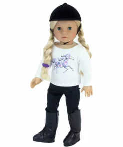 TeamsonUS Sophia's 4 Piece Horseback Riding Outfit With Riding Boots Set For 18'' Dolls, Black Kids 11 TeamsonUS Sophia's 4 Piece Horseback Riding Outfit With Riding Boots Set For 18'' Dolls, Black Kids