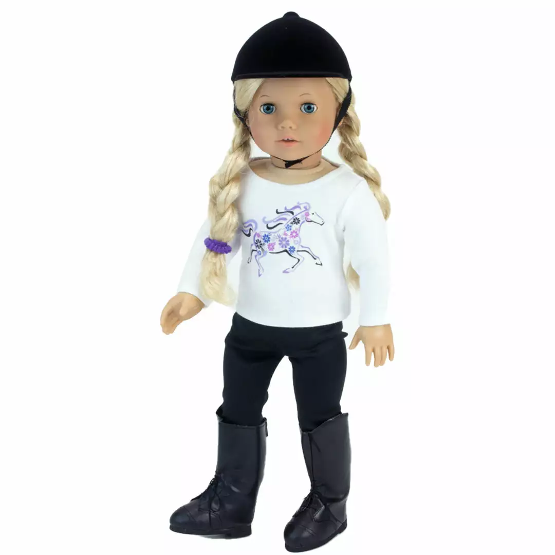 TeamsonUS Sophia's 4 Piece Horseback Riding Outfit With Riding Boots Set For 18'' Dolls, Black Kids 6 TeamsonUS Sophia's 4 Piece Horseback Riding Outfit With Riding Boots Set For 18'' Dolls, Black Kids