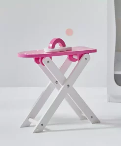TeamsonUS Kids Olivia's Little World Little Princess Wooden Doll Ironing Board And Iron, Pink/White