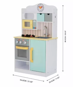 TeamsonUS Teamson Kids - Little Chef Florence Classic Play Kitchen - White/Green & Yellow