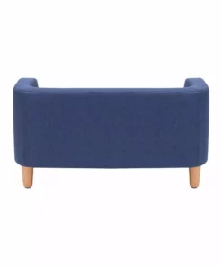 TeamsonUS New Teamson Pets Bennett Elevated Linen Sofa Pet Daybed For Small And Medium Dogs, Navy