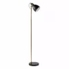 TeamsonUS Teamson Home Quincy Modern Monopod Floor Lamp With Antique Brass Finish, Black