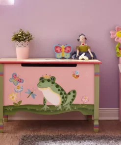 TeamsonUS Fantasy Fields Kids Magic Garden Kids Wooden Toy Storage Chest, Multicolor