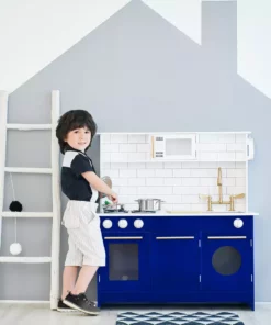 TeamsonUS Teamson Kids - Little Chef Berlin Modern Play Kitchen - White / Blue