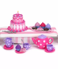 TeamsonUS Sophia's 64 Piece Dessert Tea Party Set For 18'' Dolls, Pink Kids