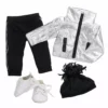 TeamsonUS Kids Sophia's 4 Pc Casual Winter Set For 18 Inch Dolls, Silver/Black 2 TeamsonUS Kids Sophia's 4 Pc Casual Winter Set For 18 Inch Dolls, Silver/Black