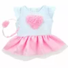 TeamsonUS Sophia's Heart Dress And Headband Outfit For 15'' Dolls, White/Pink Kids