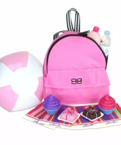 TeamsonUS Sophia's Beach Day Backpack With Accessories Set For 18'' Dolls, Pink Kids