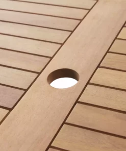 TeamsonUS Teamson Home Outdoor 5 Piece Rattan And Acacia Wood Patio Dining Set With Four Chairs And Table, Brown 13 TeamsonUS Teamson Home Outdoor 5 Piece Rattan And Acacia Wood Patio Dining Set With Four Chairs And Table, Brown