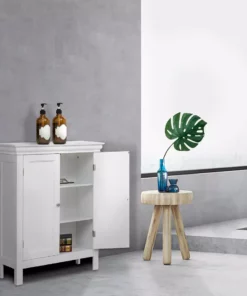 TeamsonUS Teamson Home Stratford Wooden Floor Cabinet With 2 Shelves, White