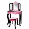 TeamsonUS Kids Fantasy Fields - Fashion Leopard Prints Gisele Play Vanity Set - Pink / Black 1 TeamsonUS Kids Fantasy Fields - Fashion Leopard Prints Gisele Play Vanity Set - Pink / Black
