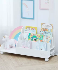 TeamsonUS Fantasy Fields Rainbow Wooden Display Bookcase, White