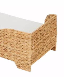 TeamsonUS Teamson Pets Neith Wicker Seagrass Pet Cat Or Small Dog Daybed, Tan/Cream 19 TeamsonUS Teamson Pets Neith Wicker Seagrass Pet Cat Or Small Dog Daybed, Tan/Cream