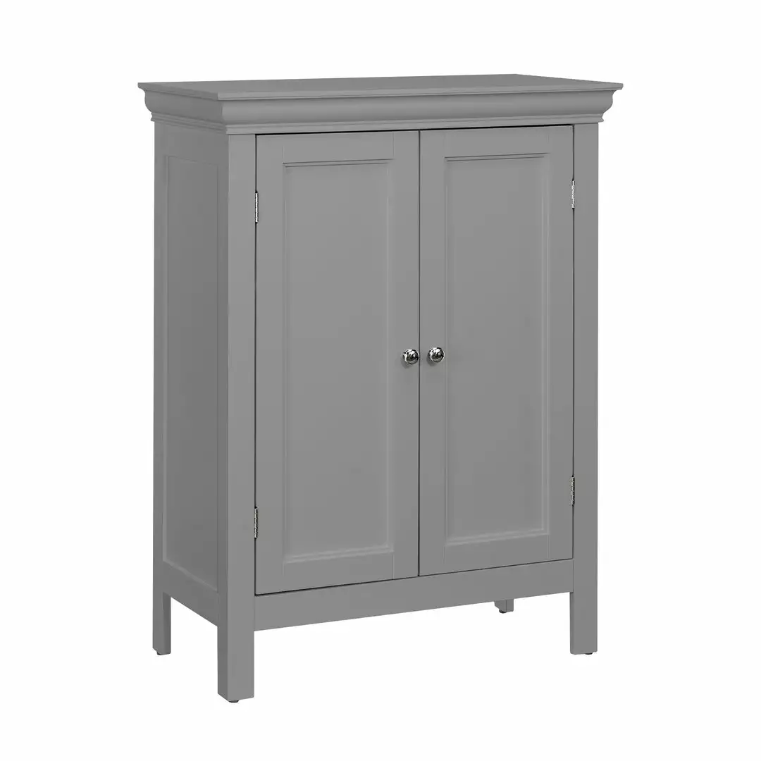 TeamsonUS Teamson Home Stratford Contemporary Wooden Floor Storage Cabinet With Two Doors, Gray 3 TeamsonUS Teamson Home Stratford Contemporary Wooden Floor Storage Cabinet With Two Doors, Gray