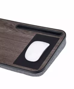 TeamsonUS Teamson Home Trapezi Lap Desk With LED Light, Mouse Pad And Slot, Brown/Gray