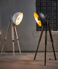 TeamsonUS Teamson Home Fascino Tripod Floor Lamp, Black/Gold