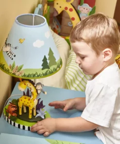 TeamsonUS Fantasy Fields Kids Sunny Safari Table Lamp, Multicolor