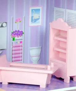 TeamsonUS Kids Olivia's Little World Dreamland Tiffany Dollhouse With 12 Accessories, Pink/Purple 11 TeamsonUS Kids Olivia's Little World Dreamland Tiffany Dollhouse With 12 Accessories, Pink/Purple