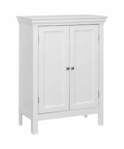 TeamsonUS Teamson Home Stratford Wooden Floor Cabinet With 2 Shelves, White