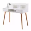 TeamsonUS Teamson Home Creativo Wooden Writing Desk With Storage, White/Natural