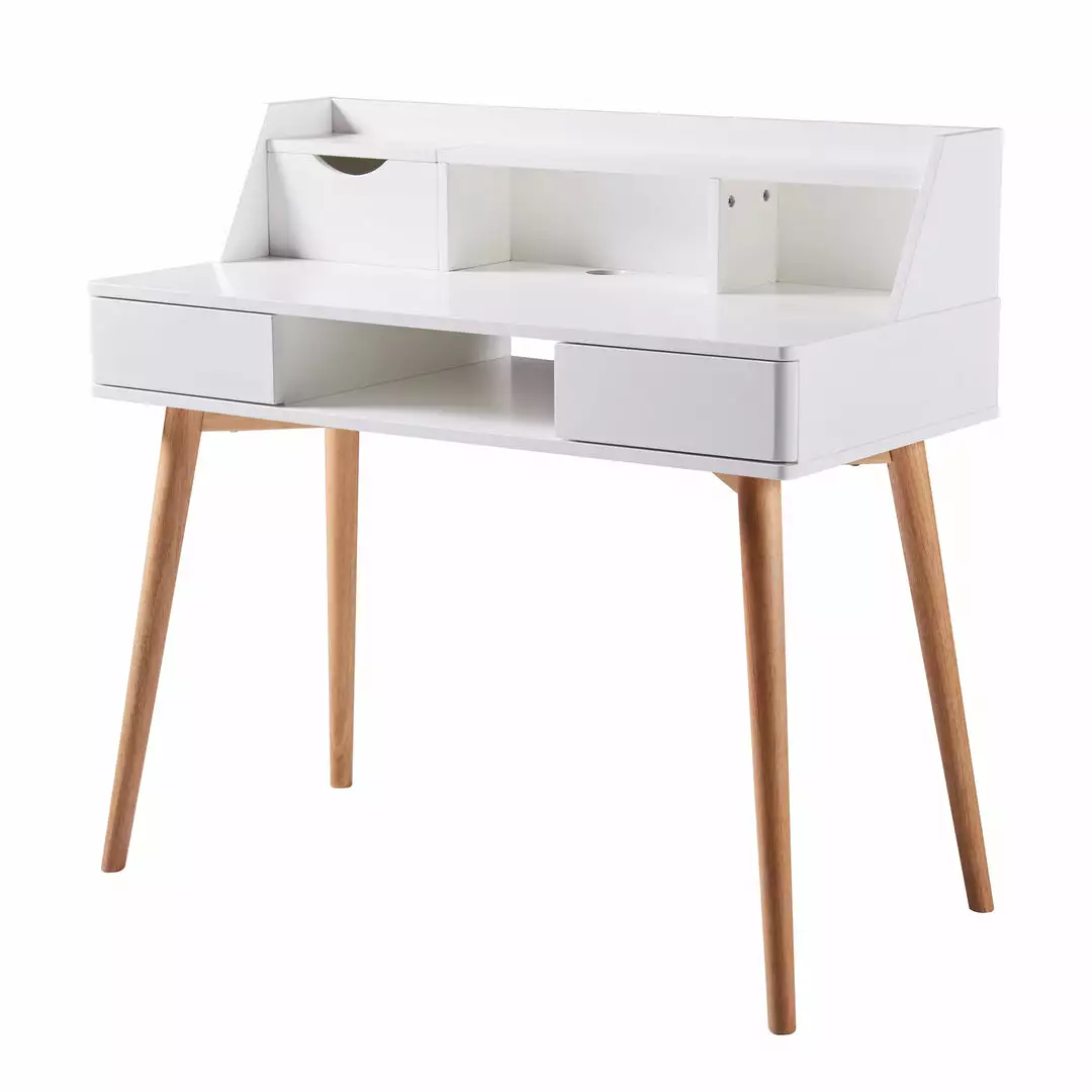 TeamsonUS Teamson Home Creativo Wooden Writing Desk With Storage, White/Natural 3 TeamsonUS Teamson Home Creativo Wooden Writing Desk With Storage, White/Natural