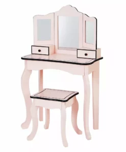 TeamsonUS Kids Fantasy Fields - Little Lady Adriana Play Vanity Set - Pink / Black