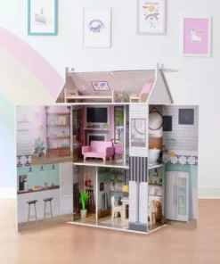 TeamsonUS New Olivia's Little World Wooden Dreamland Farmhouse Dollhouse Set