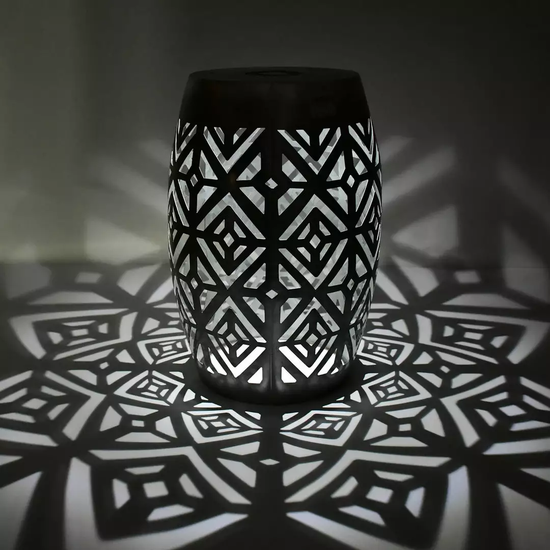 TeamsonUS Teamson Home Decorative Outdoor Side Table Planter Stand With Solar Powered LED Light, Silver New 10 TeamsonUS Teamson Home Decorative Outdoor Side Table Planter Stand With Solar Powered LED Light, Silver New