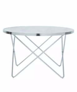 TeamsonUS Teamson Home Margo Small Round Faux White Carrara Marble Coffee Table, White 13 TeamsonUS Teamson Home Margo Small Round Faux White Carrara Marble Coffee Table, White