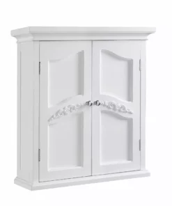 TeamsonUS Teamson Home Versailles Wooden Wall Cabinet With 2 Shelves, White
