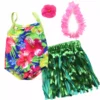 TeamsonUS Kids Sophia's 4 Piece Hawaiian Floral Bathing Suit Set For 18'' Dolls