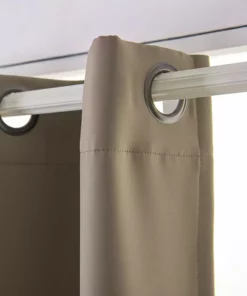 TeamsonUS Teamson Home 63" Ephesus Premium Solid Insulated Thermal Blackout Window Curtain Panels With Grommets, Sepia Brown