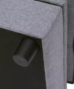 TeamsonUS Teamson Pets Chaise Lounge Dog Bed With Storage For Small And Medium Dogs, Gray