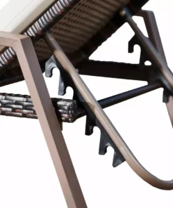 TeamsonUS New Teamson Home 2 Outdoor Wicker Patio Cushioned Chaise Lounge Chairs, Brown/Cream 19 TeamsonUS New Teamson Home 2 Outdoor Wicker Patio Cushioned Chaise Lounge Chairs, Brown/Cream