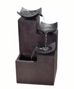 TeamsonUS Teamson Home Outdoor Modern Tiered Zen Garden Fountain