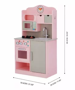 TeamsonUS Teamson Kids - Little Chef Florence Classic Play Kitchen - Pink / Grey