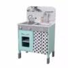 TeamsonUS Teamson Kids Little Chef Philly Modern Wooden Kitchen Playset, Mint/White