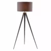 TeamsonUS Teamson Home Romanza 62" Postmodern Tripod Floor Lamp With Drum Shade, Gray