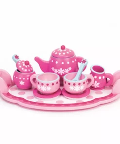TeamsonUS Sophia's 10 Piece Wooden Tea Party Set, Pink 12 TeamsonUS Sophia's 10 Piece Wooden Tea Party Set, Pink