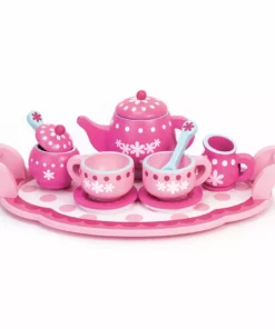TeamsonUS Sophia's 10 Piece Wooden Tea Party Set, Pink