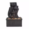 TeamsonUS Teamson Home Indoor/Outdoor Tabletop Waterfall Fountain With LED Light, Charcoal