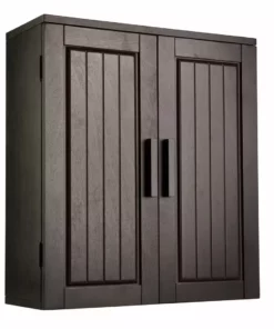 TeamsonUS Teamson Home Catalina Removable Wooden Wall Cabinet With 2 Doors, Espresso