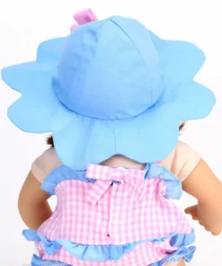 TeamsonUS Sophia's Gingham Romper Outfit And Hat Set For 15'' Dolls, Pink/Blue 9 TeamsonUS Sophia's Gingham Romper Outfit And Hat Set For 15'' Dolls, Pink/Blue