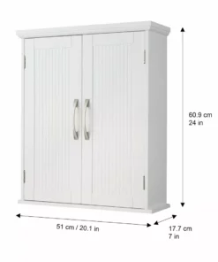 TeamsonUS Teamson Home Newport Contemporary Wooden Removable Cabinet, White