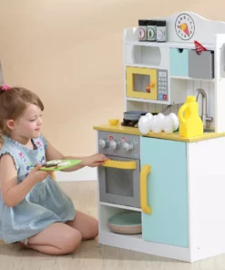 TeamsonUS Teamson Kids - Little Chef Florence Classic Play Kitchen - White/Green & Yellow