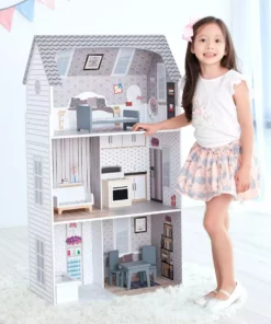 TeamsonUS Olivia's Little World Furnished Dollhouse For 12" Dolls, White Kids